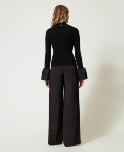 Palazzohose Aus Plissiertem Georgette