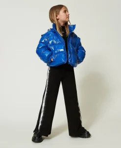 Palazzohose Aus Sweatstoff Mit Logos