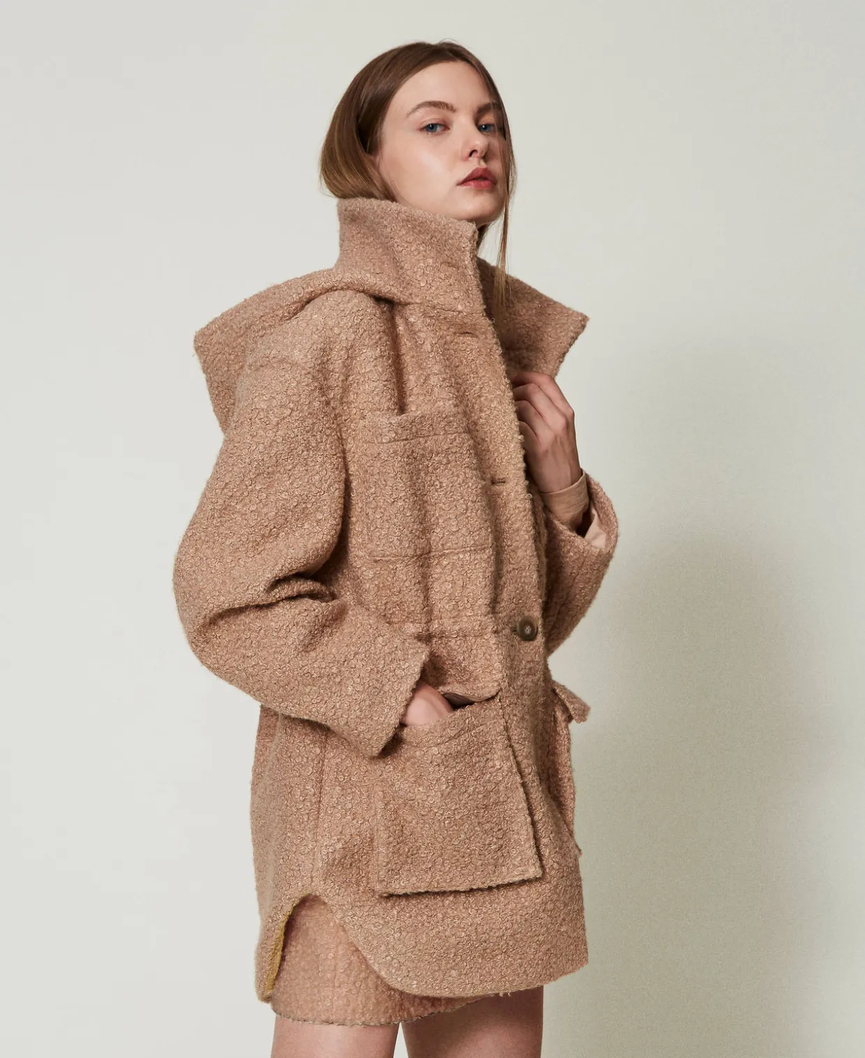 Parka Aus Krausem Tuch