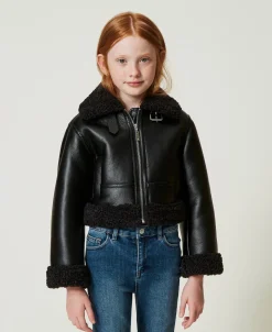 Pilotenjacke Mit Pelzimitat