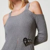 Pullover Aus Treeblend-Garn Mit Brosche