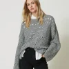 Pullover Aus Wollmischung Mit Pailletten