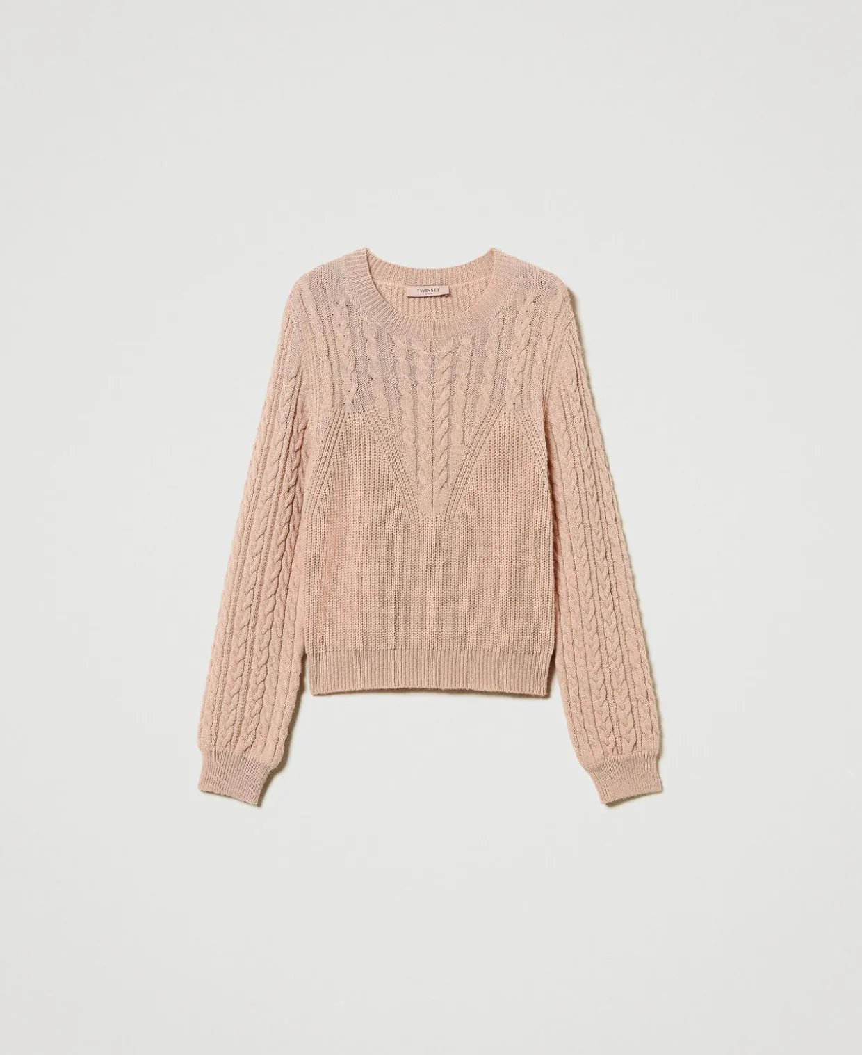 Pullover Aus Wollmischung Mit Zopfmuster