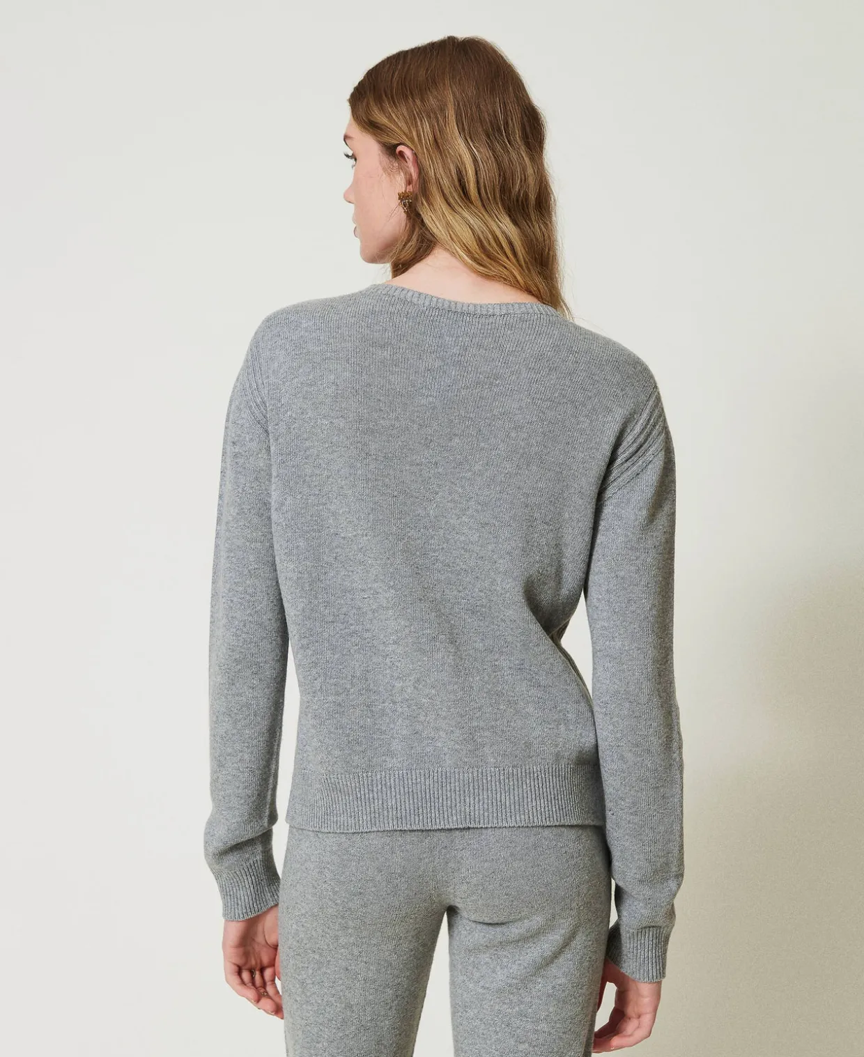 Pullover Aus Wollmischung Mit Sticklogo