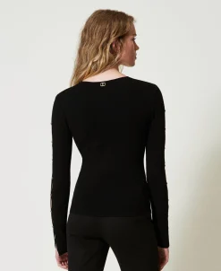 Pullover Mit Cut-outs Und Nieten