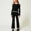 Pullover Und Weite Hose Mit Rippenmuster