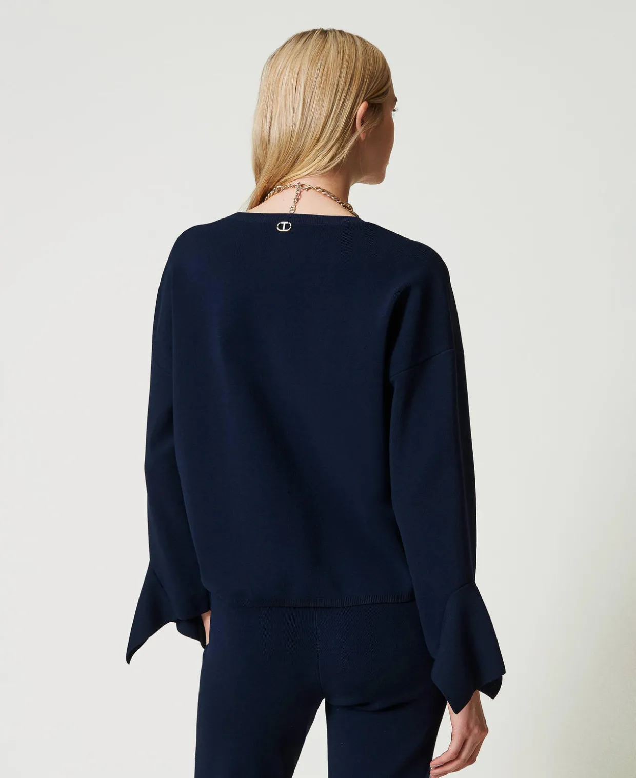 Rundhalspullover Mit Volants