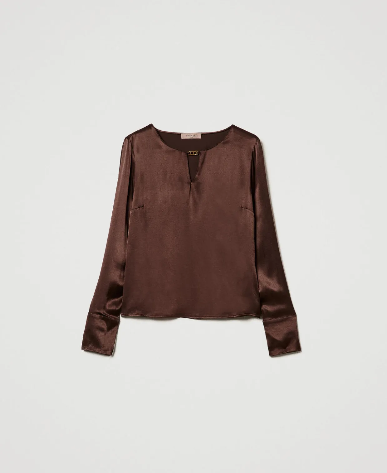 Satinbluse Mit Oval T