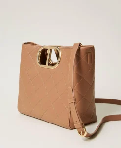 Shopper „Lila“ Mit Steppmotiv Und „Oval T“-Griff