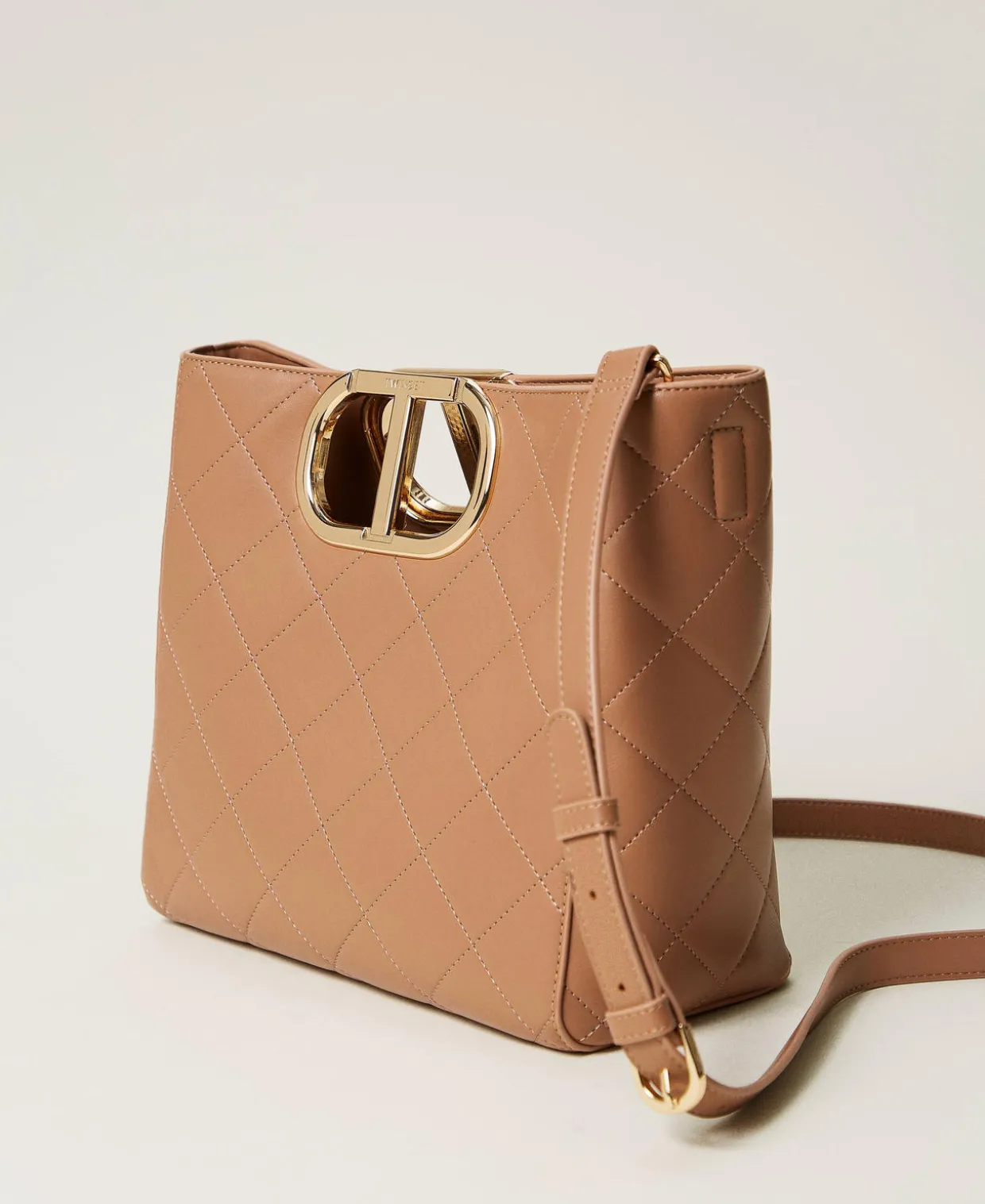 Shopper „Lila“ Mit Steppmotiv Und „Oval T“-Griff