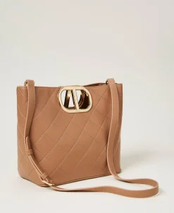 Shopper „Lila“ Mit Steppmotiv Und „Oval T“-Griff