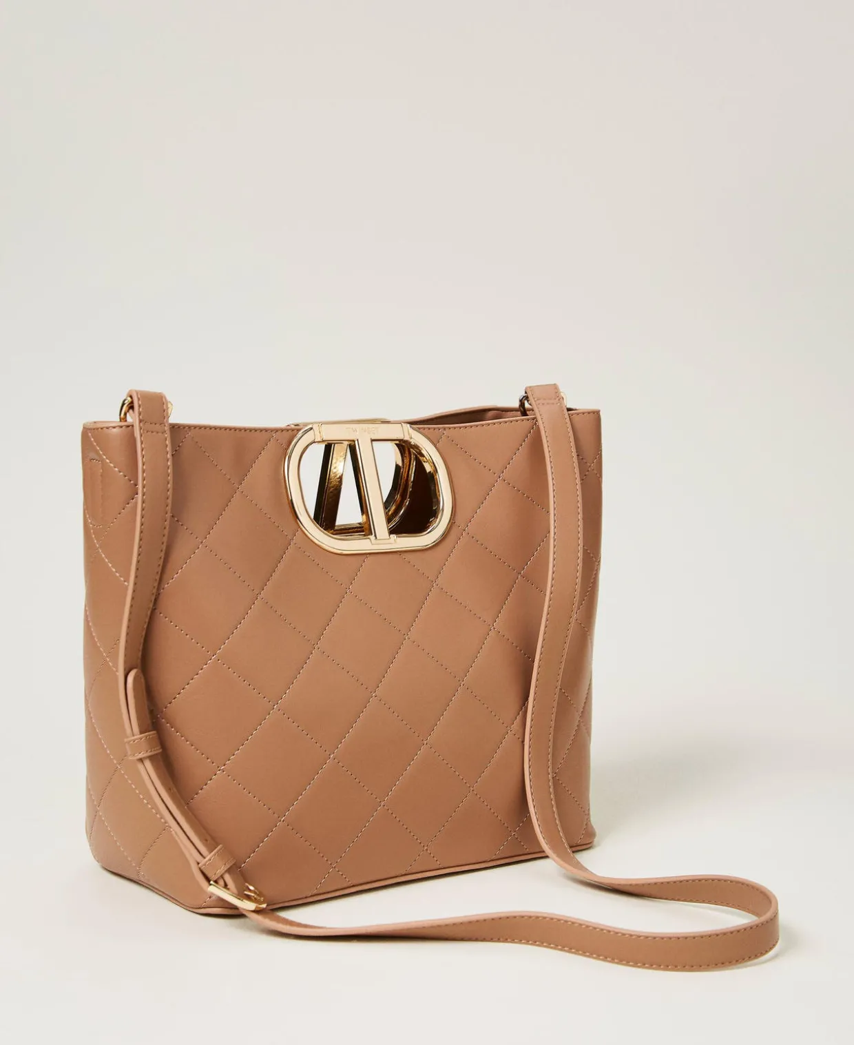 Shopper „Lila“ Mit Steppmotiv Und „Oval T“-Griff