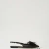 Slingback-Ballerina Aus Leder Mit Federn