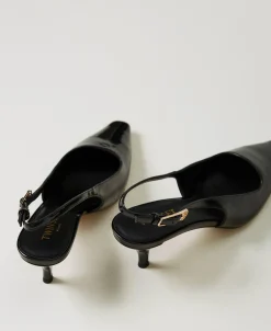 Slingback-Pumps In Lackoptik