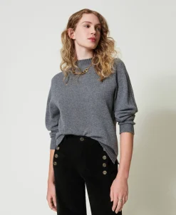 Stehkragenpullover Aus Cashmere