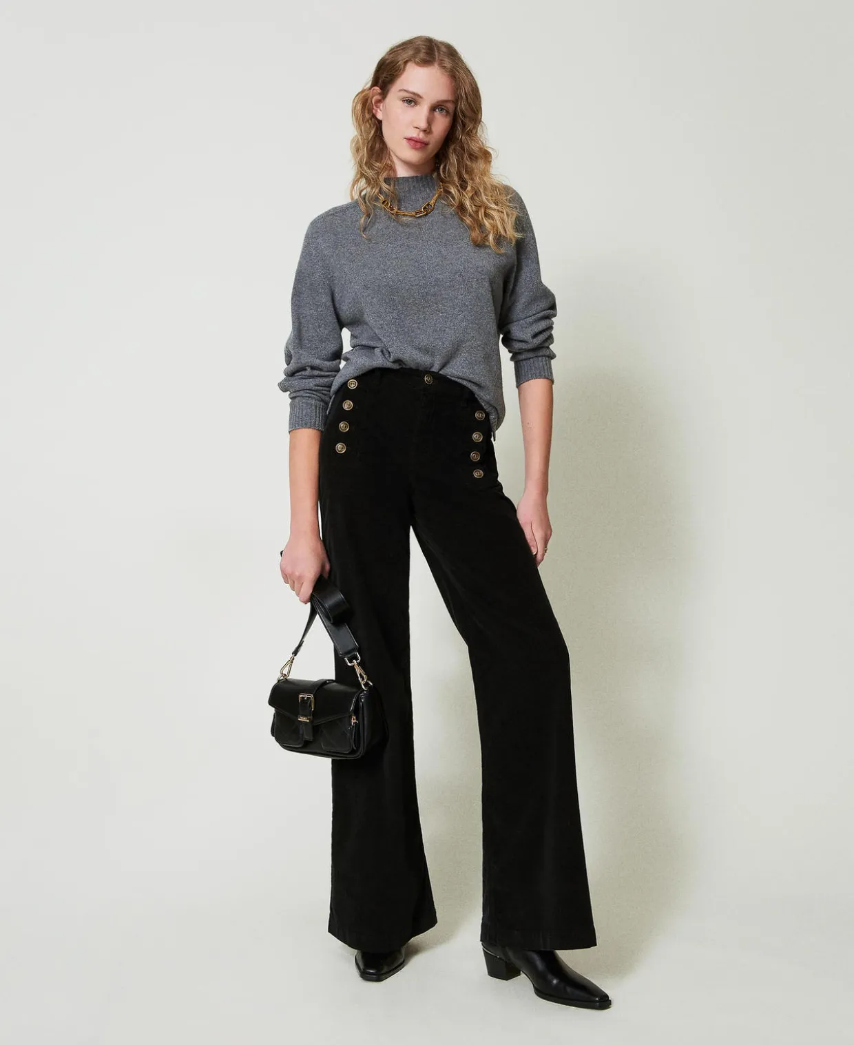 Stehkragenpullover Aus Cashmere