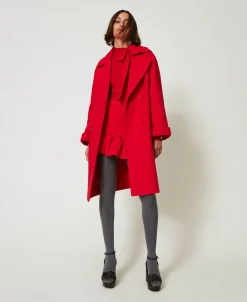Stehkragenpullover Mit Schleife Und Stickerei