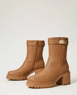 Stiefelette Mit Logoplakette