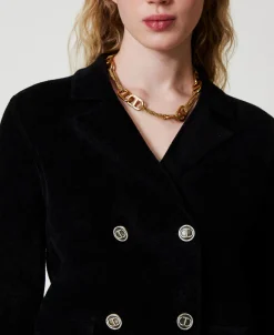 Strickjacke Mit „Oval T“-Knöpfen