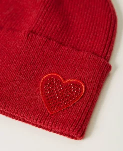 Strickmütze Mit Herzpatch