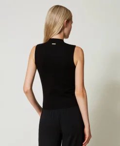 Stricktop Mit Strass Im Dégradé