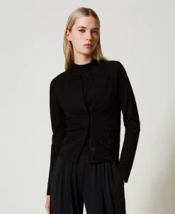 Stricktop Mit Strass Im Dégradé