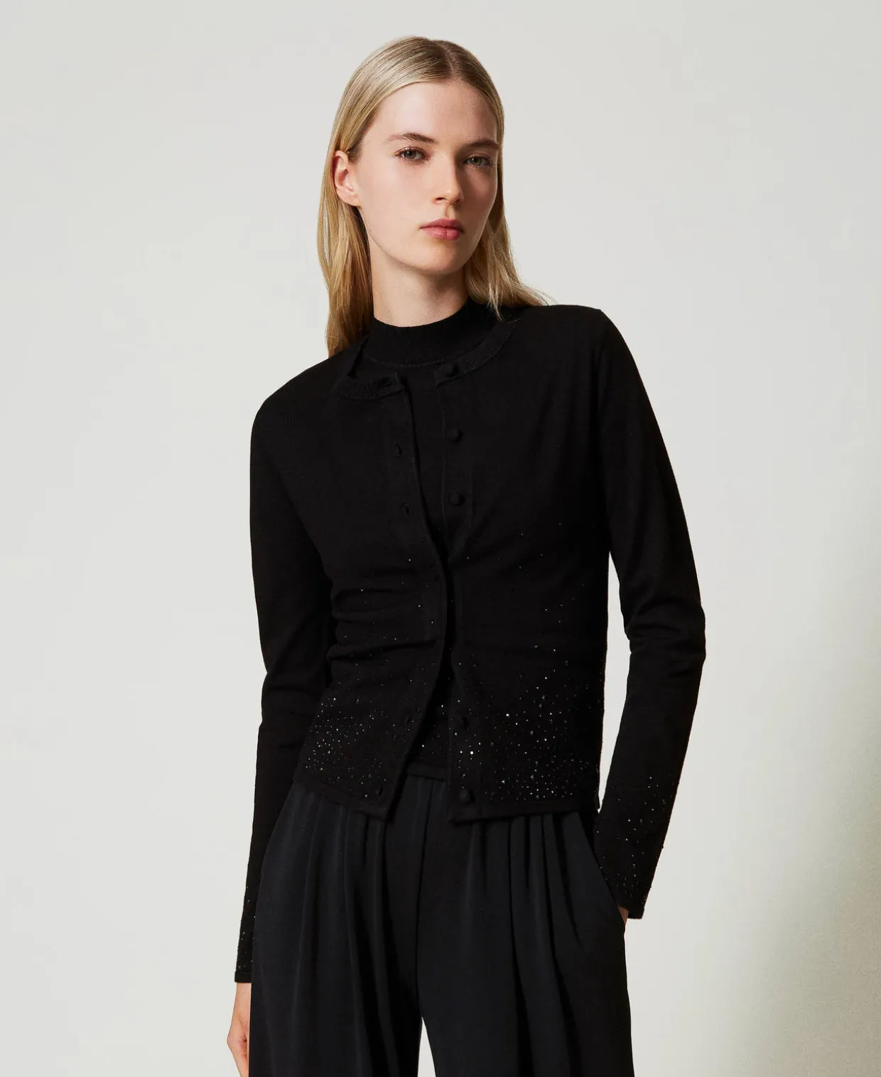 Stricktop Mit Strass Im Dégradé