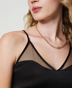 Top Aus Satin Und Tüll