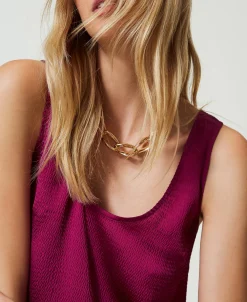 Top Aus Texturiertem Satin