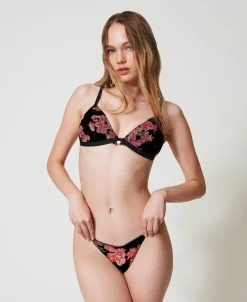 Triangel-BH Aus Dévoré-Samt