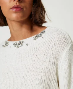 Von Hand Bestickter Pullover