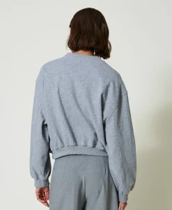Von Hand Besticktes Kasten-Sweatshirt