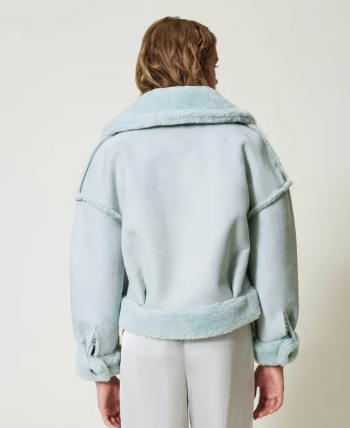 Wendejacke Mit Pelzimitat