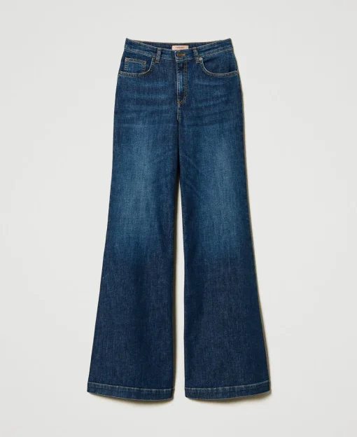 Wide-Leg-Jeans Mit Fünf Taschen