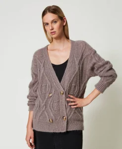 Zweireihige Cardigan Aus Mohairmischung
