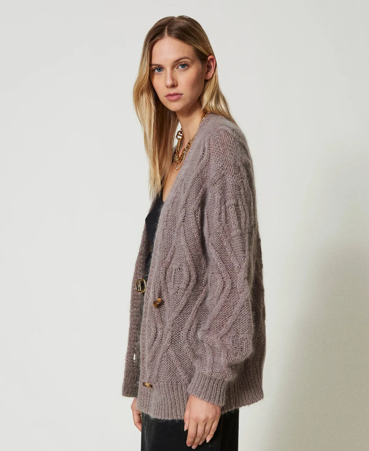 Zweireihige Cardigan Aus Mohairmischung